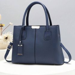 Navy Blue Handbag  With Shoulder Belt
