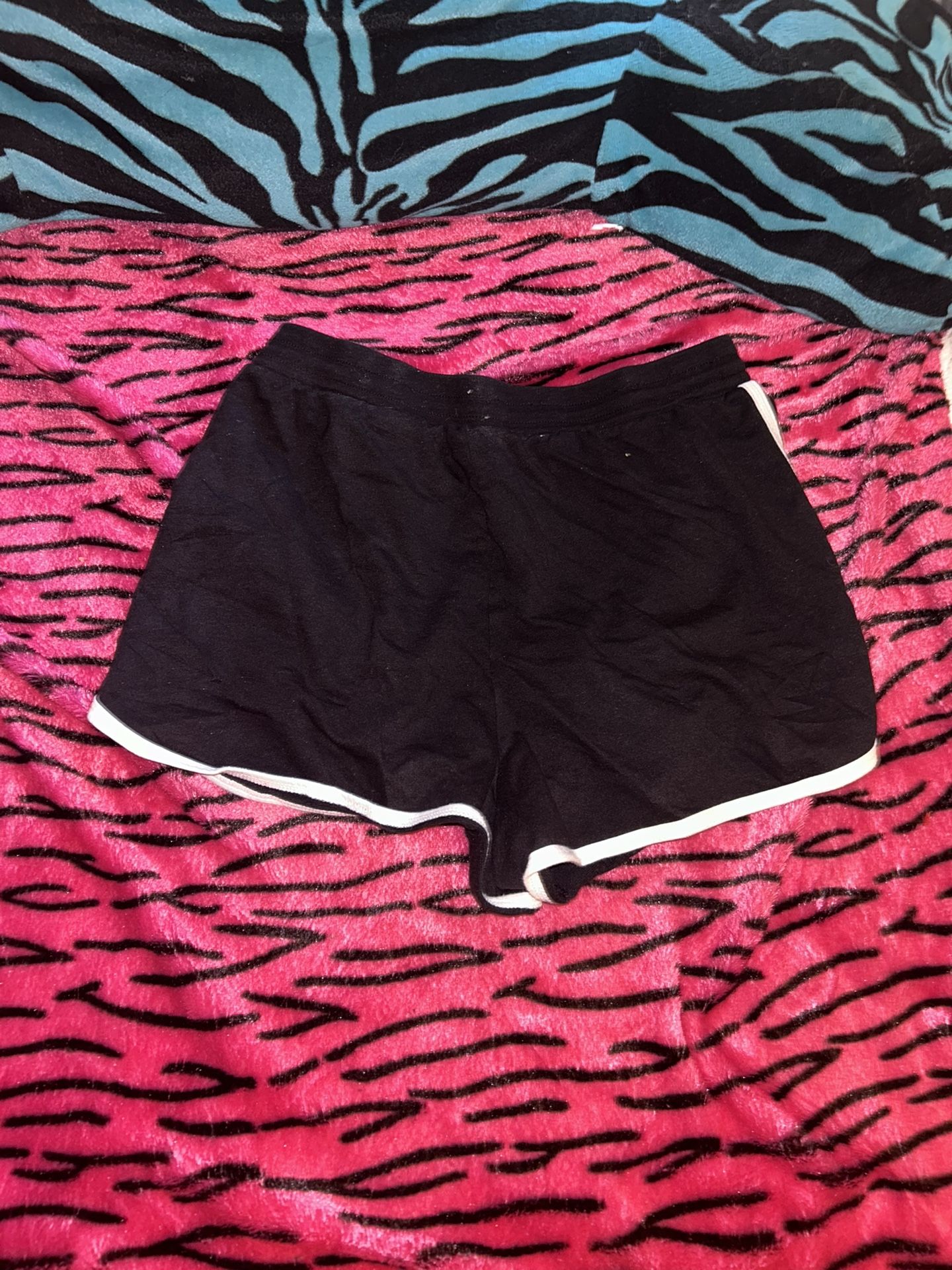 black booty shorts, size small