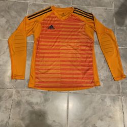 Adidas Pro Goalkeeper Jersey Orange Youth 13-14Y AdiPro Climalite Soccer V Neck