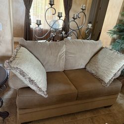 Loveseat Couch Camel Brown