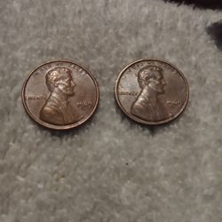 🇺🇸"Lincoln"Floating Roof. Super.Rare Coin. (1969)"S"  Both Wt:3.07. Uncirculated Uncertified Ungraded.