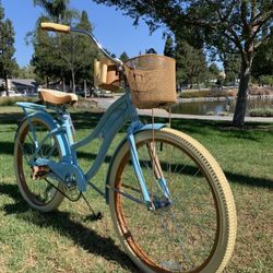 New Beautiful 🌸 Ladies Beach Cruiser Bike Girls Women’s Bicycle Standard Adult Size 26” Tires 