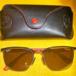 Ray-Ban Scuderia Ferrari Red/Black Polarized Sunglasses 56 □ 17 140 RB3673M