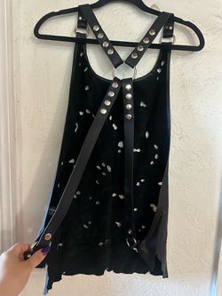 Genuine Leather Distressed Harness Tank