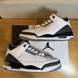 Jordan 3 Midnight Navy Sz 10