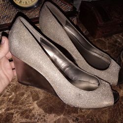 Silver Sparkle Glitter Shoes 