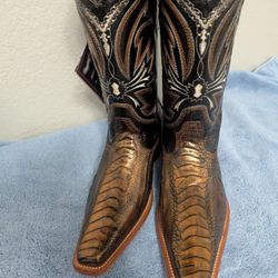 Real Ostrich Leg Boots 