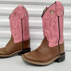 Old West Girls Cowboy Boots Size 12.5-D