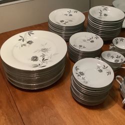 China Set. 79 Piece Noritake Rosamor. 12 Piece Setting 