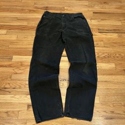 Y2K dickies carpenter pants black wash  Size 32x32 #vintage #distressed