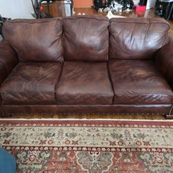 Brown Leather Couch