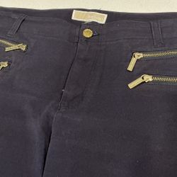  MICHAEL KORS WOMEN’S BLACK ZIPPERS JEANS - SZ. 16