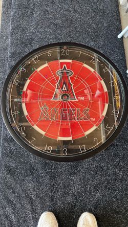 Angels dartboard end table great for game room / man cave.