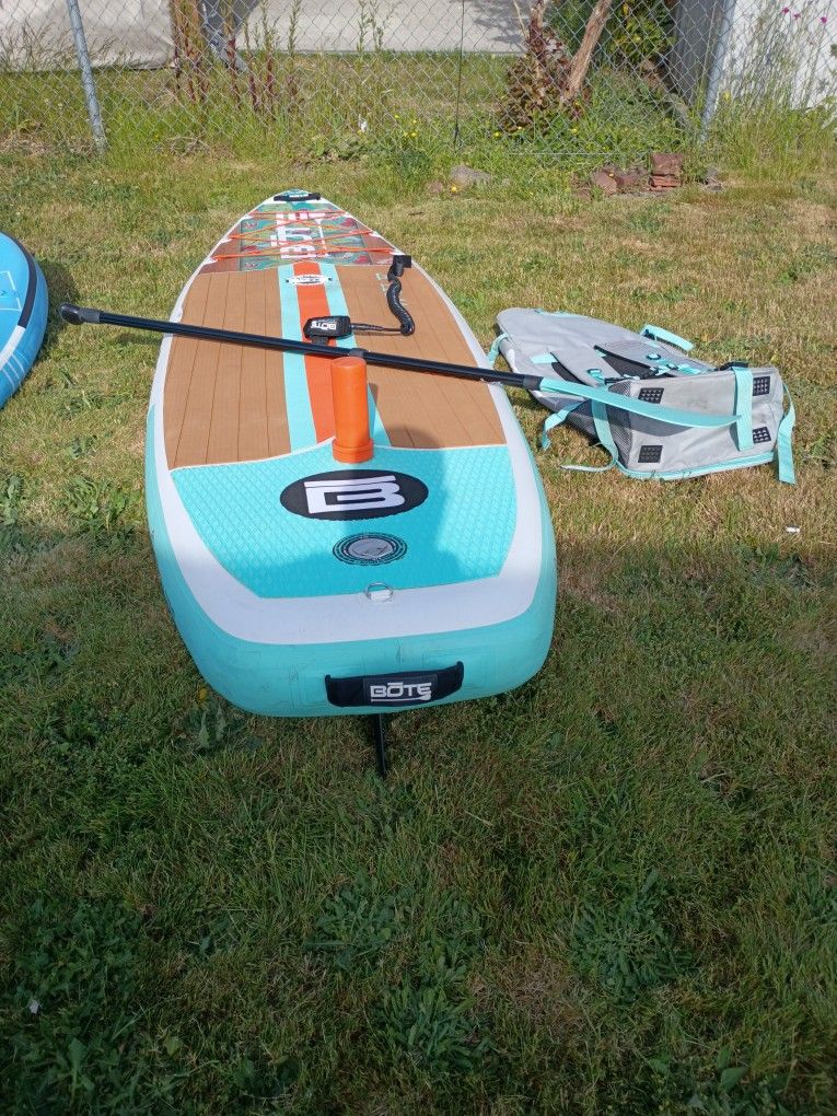 Bote Wulf Aero Ultra Paddle Board With Back Pack Bag Adjustable Paddle Ankle Strap And Repair Kit And Air Pump