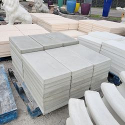 Concrete Rectangular Patio Pavers Gray Smooth Finish / Cement Slab Backyard Stepping Stones