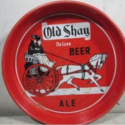 Vintage Old Shay DeLuxe Beer And Ale Metal Serving Tray 1940s