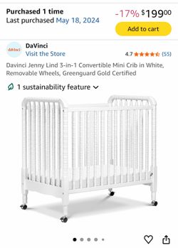 Porta cribs by Davinci   (Free)