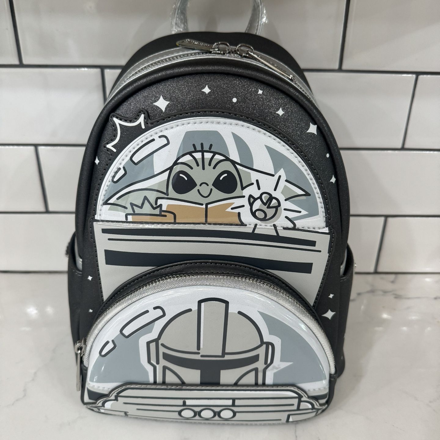 baby yoda mini backpack AI ACCESSORY INNOVATIONS Star Wars The Mandalorian Grogu 10.5" with Coin Purse an applique Star Wars: The Mandalorian Grogu