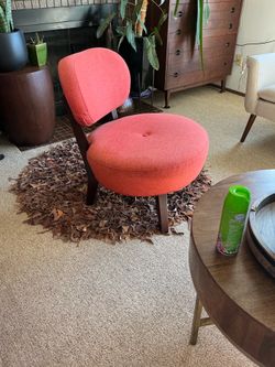 Orange slipper chair