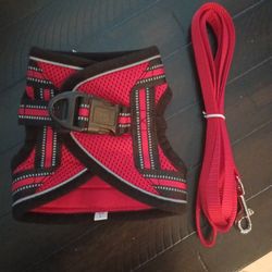 RabbitGoo Dog Harness With Leash. M. New