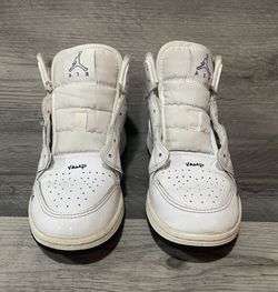 Nike Air Jordan 1 Mid GS White Black Schematics Size 4Y DQ1864-100