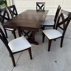 Rustic Dining Table With 6 Chairs