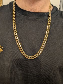 Big 14k Gold Curb Chain, 26", 9mm, 40g