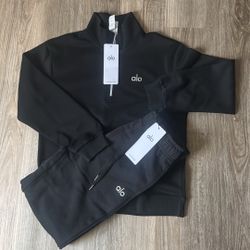 Black Alo Quarterzip Set