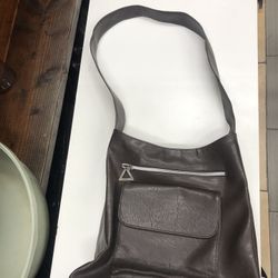 Dark Brown Bag W/ Silver Charm