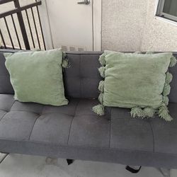 Futon Sofa, With Pillows 