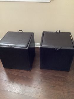 Side tables/ottoman’s with storage