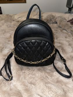 Black Mini Backpack With Wallet Set 