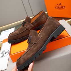 Hermes Men’s Leather Shoes With Box 2026 New 