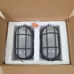Marine Oval Bulkhead 2 Pack Light fixture 4 Inch