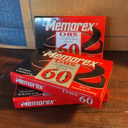 3-pack Memorex DBS 60 Audio Casettes