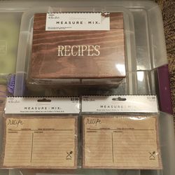 Recipe Box With 48 Recipe Cards. ( 2 X 24)