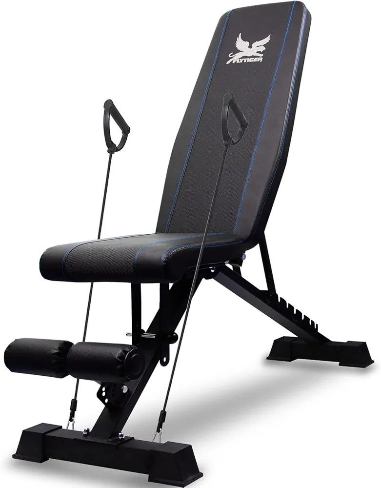 Weight Bench With Resistance Bands