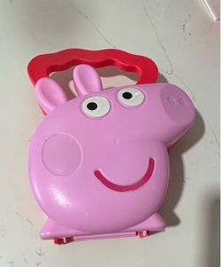 Pepa pig face container and playing cards