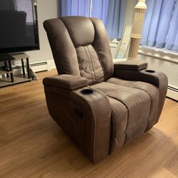 Full Size Brown Rocking Recliner 