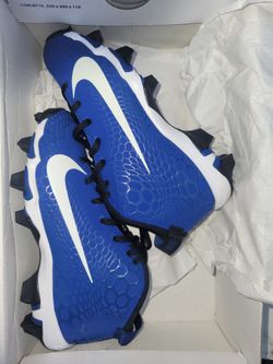 Brand New Nike Force Trout Pro Keystone Blue Black White Baseball Cleats Youth Size 3.5