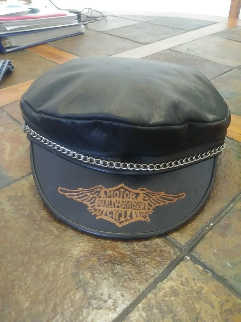 Harley Davidson XL Leather Cap