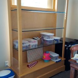 Wood And Glass Shelf