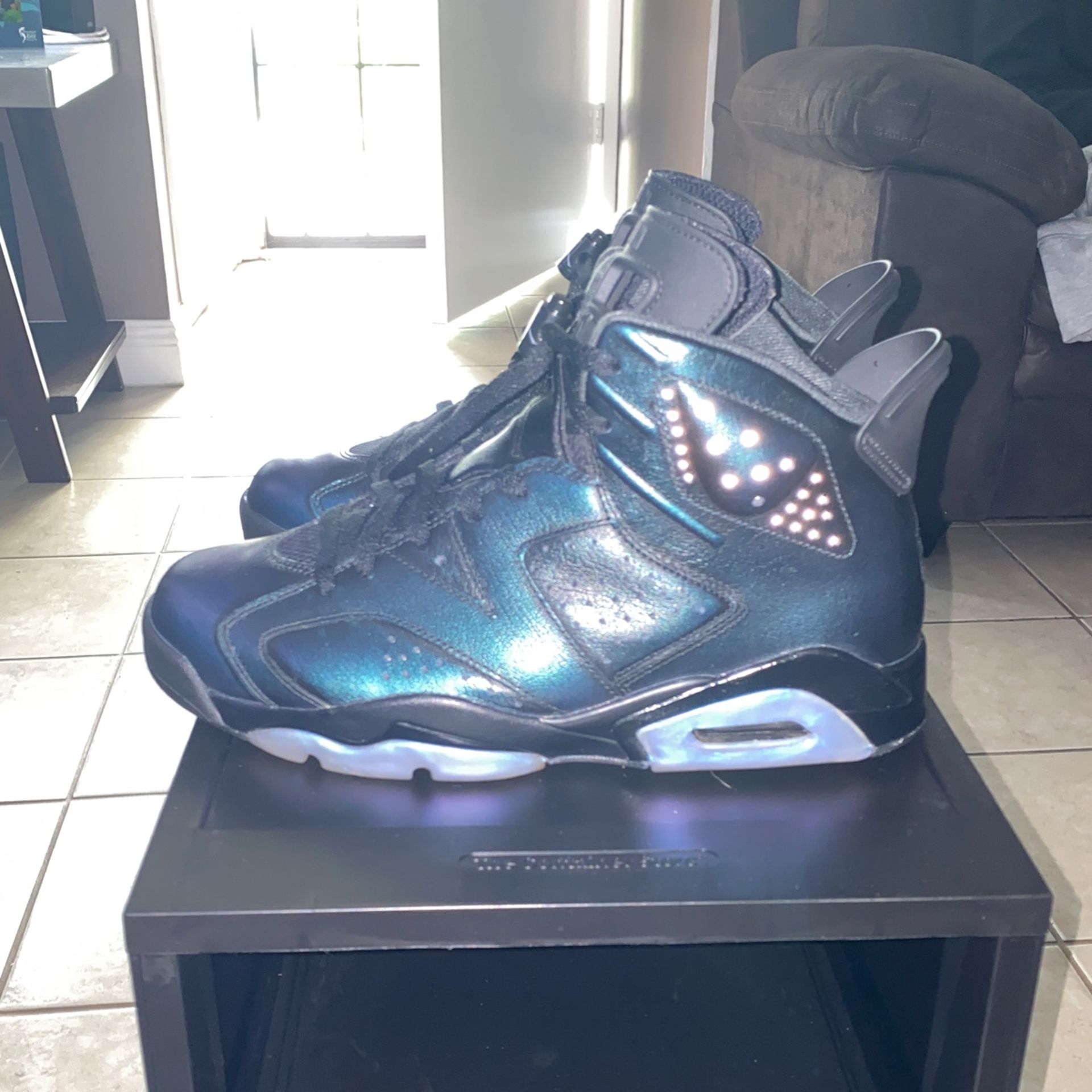 Worn 1X Retro 6 “Chameleon” Size 9.5