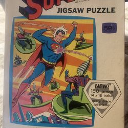 Whitman 1966 Superman Jigsaw Puzzle 150 Pieces 14X18