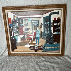 H Hargrove Painting Limited edition 1988 My first haircut