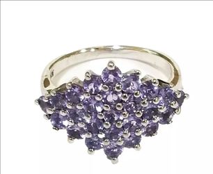 Tanzanite Genuine Sterling Silver Ring Size 5.5