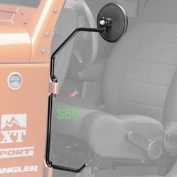 JEEP Wrangler JK Kikbax Offroad Mirrors with Foot-Pegs