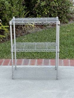 3-Tier Wire Metal Shelving Storage Rack (3 shelves)