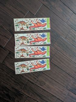 Wall stickers dinosaurs 4 sheets front and back