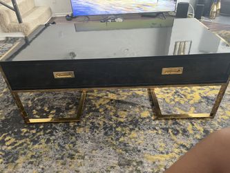 black and gold coffee table